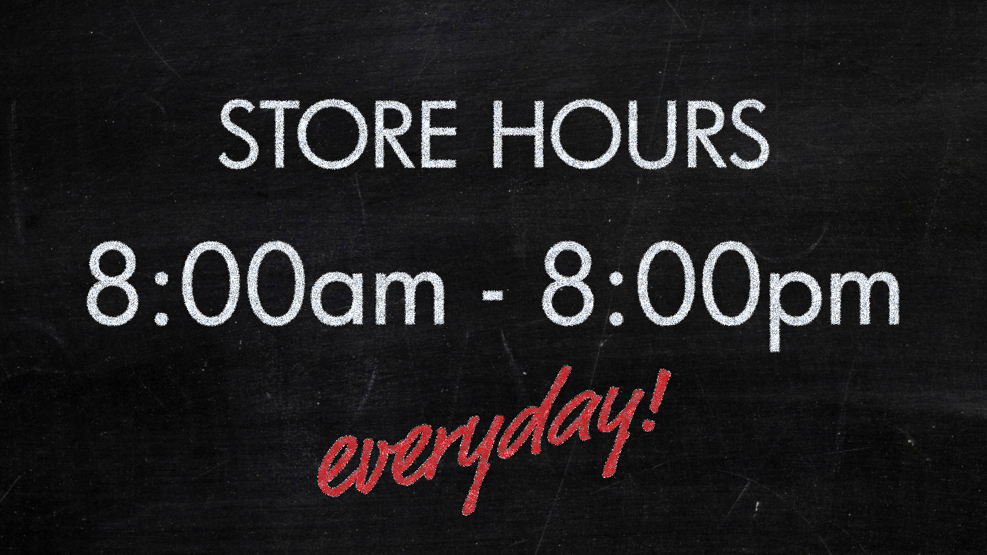 Store Hours Jan 2022